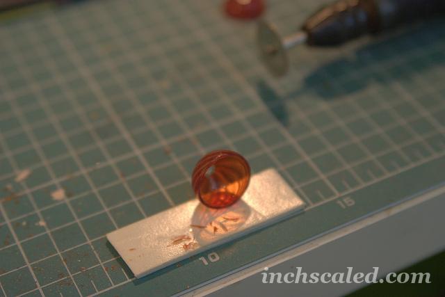 Cutting glass bead for dollhouse chandelier