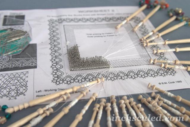 Bobbin lace practice